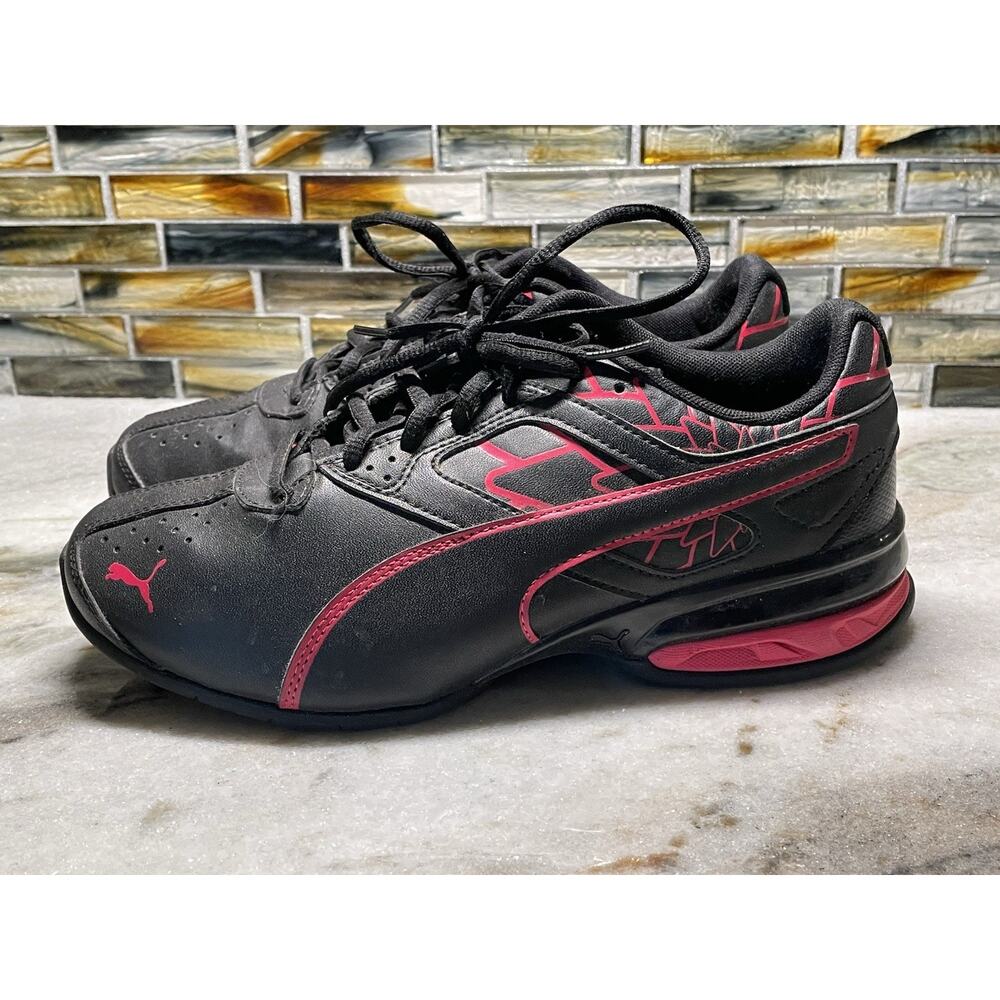Puma Tazon 6 Cross Trainer Sneakers Active Run Shoes Black Pink Size 8.5 Women